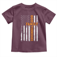 God Family Tennessee Toddler T Shirt TN Game Day Christian American Flag