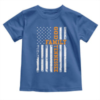 God Family Tennessee Toddler T Shirt TN Game Day Christian American Flag