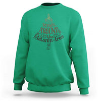 Christmas African American Sweatshirt Rockin' Around The Melanin Tree Xmas - Wonder Print Shop