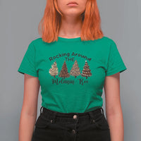 Christmas African American T Shirt For Women Rocking Around The Melanin Tree Xmas Tree - Wonder Print Shop