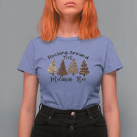Christmas African American T Shirt For Women Rocking Around The Melanin Tree Xmas Tree - Wonder Print Shop