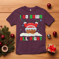 Funny Xmas T Shirt I Go Down All Night Santa Chimney - Wonder Print Shop