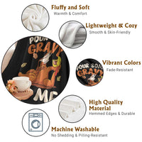 Funny Thanksgiving Turkey Throw Blanket Pour Some Gravy On Me - Wonder Print Shop