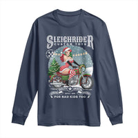 Christmas Female Santa Motorcycle Long Sleeve Shirt Sleighrider Custom Toys For Bad Kids Too