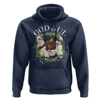 God Jul Hoodie Yule Goat Christmas Wreath Winter Solstice