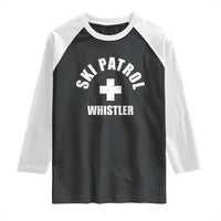 Ski Patrol Whistler Raglan Shirt Winter Slopes Skiing Snowboarding - Wonder Print Shop
