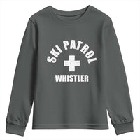 Ski Patrol Whistler Youth Sweatshirt Winter Slopes Skiing Snowboarding - Wonder Print Shop