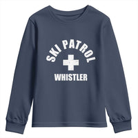 Ski Patrol Whistler Youth Sweatshirt Winter Slopes Skiing Snowboarding - Wonder Print Shop
