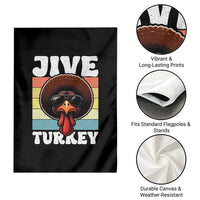 Funny Jive Thanksgiving Turkey Day Garden Flag Retro Afro Black Turkey - Wonder Print Shop