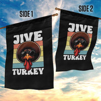 Funny Jive Thanksgiving Turkey Day Garden Flag Retro Afro Black Turkey - Wonder Print Shop