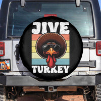 Funny Jive Thanksgiving Turkey Day Spare Tire Cover Retro Afro Black Turkey - Wonder Print Shop