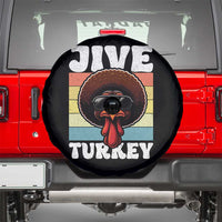 Funny Jive Thanksgiving Turkey Day Spare Tire Cover Retro Afro Black Turkey - Wonder Print Shop