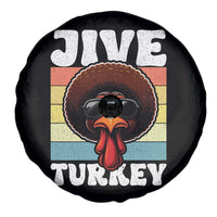 Funny Jive Thanksgiving Turkey Day Spare Tire Cover Retro Afro Black Turkey - Wonder Print Shop