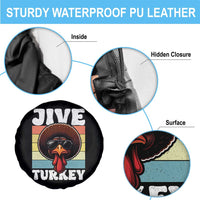 Funny Jive Thanksgiving Turkey Day Spare Tire Cover Retro Afro Black Turkey - Wonder Print Shop