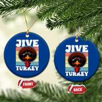 Funny Jive Thanksgiving Turkey Day Ceramic Ornament Retro Afro Black Turkey - Wonder Print Shop