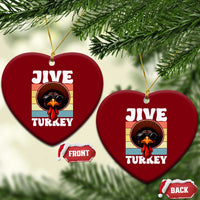 Funny Jive Thanksgiving Turkey Day Ceramic Ornament Retro Afro Black Turkey - Wonder Print Shop