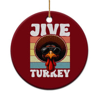 Funny Jive Thanksgiving Turkey Day Ceramic Ornament Retro Afro Black Turkey - Wonder Print Shop