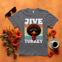 Funny Jive Thanksgiving Turkey Day T Shirt Retro Afro Black Turkey - Wonder Print Shop