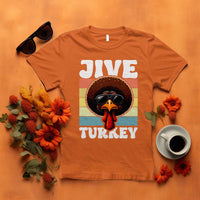 Funny Jive Thanksgiving Turkey Day T Shirt Retro Afro Black Turkey - Wonder Print Shop