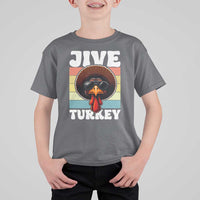 Funny Jive Thanksgiving Turkey Day T Shirt For Kid Retro Afro Black Turkey - Wonder Print Shop