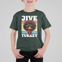 Funny Jive Thanksgiving Turkey Day T Shirt For Kid Retro Afro Black Turkey - Wonder Print Shop
