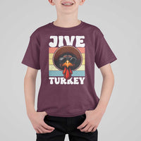Funny Jive Thanksgiving Turkey Day T Shirt For Kid Retro Afro Black Turkey - Wonder Print Shop