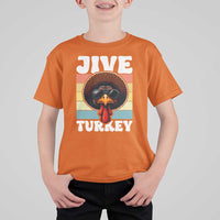 Funny Jive Thanksgiving Turkey Day T Shirt For Kid Retro Afro Black Turkey - Wonder Print Shop