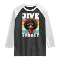 Funny Jive Thanksgiving Turkey Day Raglan Shirt Retro Afro Black Turkey - Wonder Print Shop