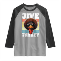Funny Jive Thanksgiving Turkey Day Raglan Shirt Retro Afro Black Turkey - Wonder Print Shop
