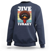 Funny Jive Thanksgiving Turkey Day Sweatshirt Retro Afro Black Turkey - Wonder Print Shop