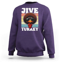 Funny Jive Thanksgiving Turkey Day Sweatshirt Retro Afro Black Turkey - Wonder Print Shop