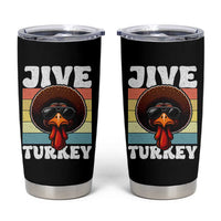 Funny Jive Thanksgiving Turkey Day Tumbler Cup Retro Afro Black Turkey - Wonder Print Shop