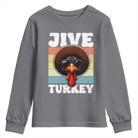 Funny Jive Thanksgiving Turkey Day Youth Sweatshirt Retro Afro Black Turkey - Wonder Print Shop