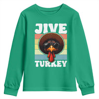 Funny Jive Thanksgiving Turkey Day Youth Sweatshirt Retro Afro Black Turkey - Wonder Print Shop