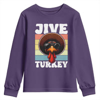 Funny Jive Thanksgiving Turkey Day Youth Sweatshirt Retro Afro Black Turkey - Wonder Print Shop