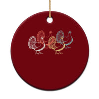 Thanksgiving Turkey Day Retro Poultry Holiday Ceramic Ornament - Wonder Print Shop