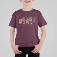 Thanksgiving Turkey Day Retro Poultry Holiday T Shirt For Kid - Wonder Print Shop