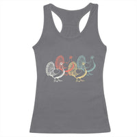 Thanksgiving Turkey Day Retro Poultry Holiday Racerback Tank Top - Wonder Print Shop