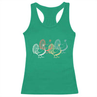 Thanksgiving Turkey Day Retro Poultry Holiday Racerback Tank Top - Wonder Print Shop