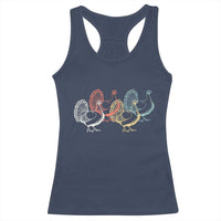 Thanksgiving Turkey Day Retro Poultry Holiday Racerback Tank Top - Wonder Print Shop