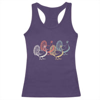Thanksgiving Turkey Day Retro Poultry Holiday Racerback Tank Top - Wonder Print Shop