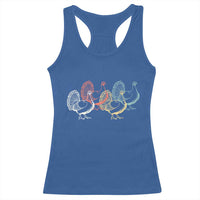 Thanksgiving Turkey Day Retro Poultry Holiday Racerback Tank Top - Wonder Print Shop