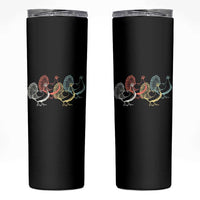 Thanksgiving Turkey Day Retro Poultry Holiday Skinny Tumbler - Wonder Print Shop