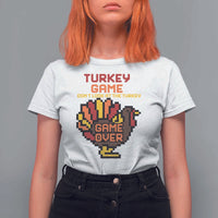 Funny Thanksgiving Turkey T Shirt For Women Turkey Game Dont Look At The Turkey - Wonder Print Shop