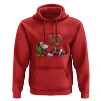 Funny Thanksgiving Christmas Hoodie Wait Your Turn Fat Boy Turkey Santa - Wonder Print Shop