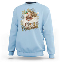 Funny Retro Black Santa Merry Christmas Leopard Sweatshirt - Wonder Print Shop