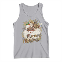 Funny Retro Black Santa Merry Christmas Leopard Tank Top - Wonder Print Shop