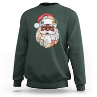 African American Christmas Retro Patchwork Black Santa Sweatshirt - Wonder Print Shop