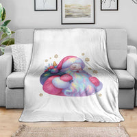 Iridescent Christmas Santa Printed Coquette Xmas Throw Blanket - Wonder Print Shop