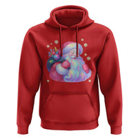 Iridescent Christmas Santa Printed Coquette Xmas Hoodie - Wonder Print Shop